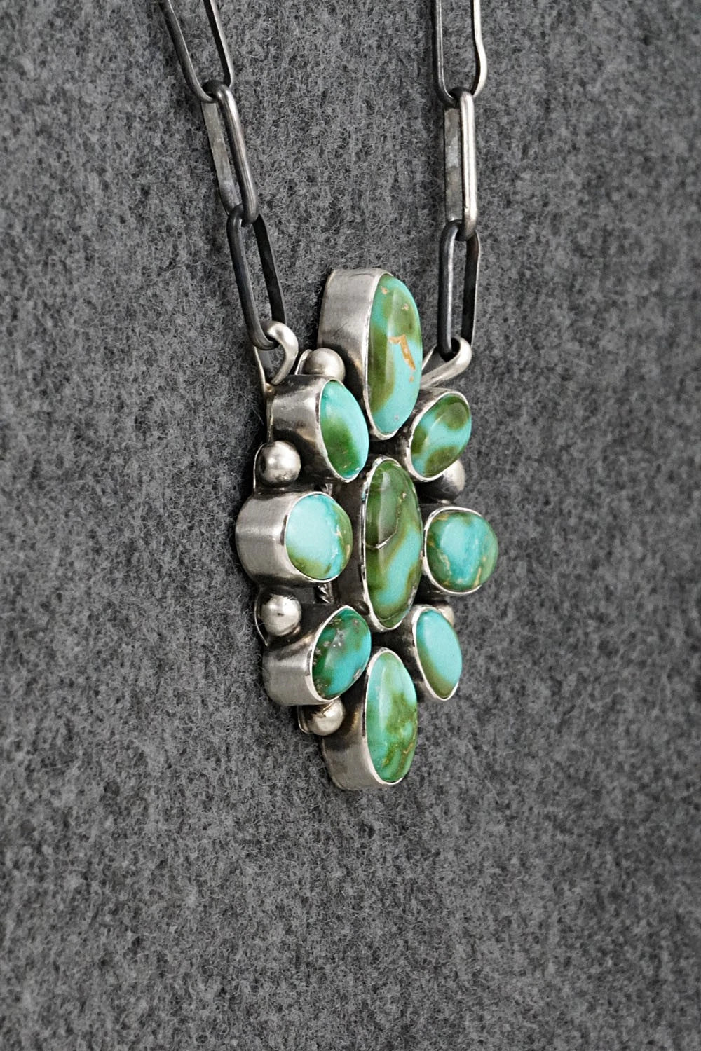 Turquoise & Sterling Silver Necklace - Kathleen Livingston