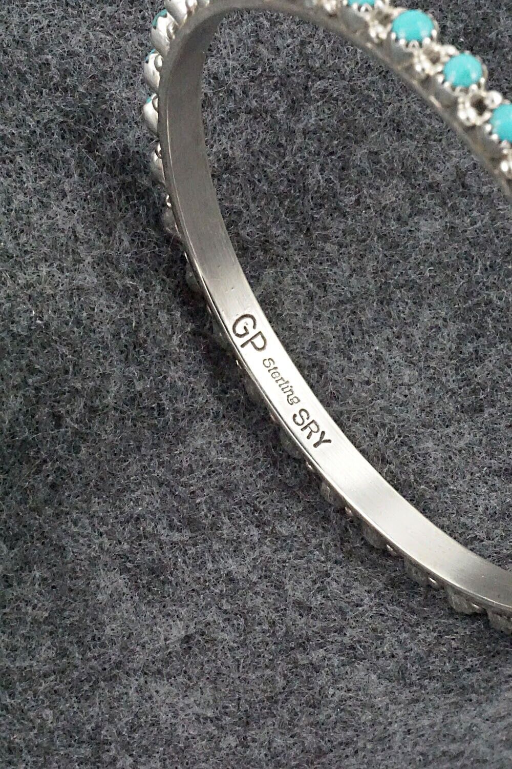 Turquoise & Sterling Silver Bangle - Gaynell Parker