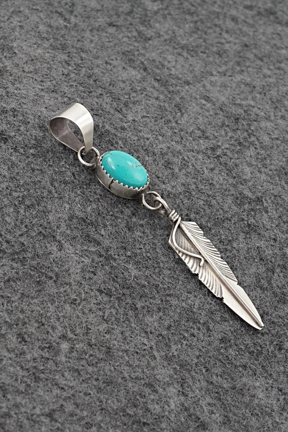 Turquoise & Sterling Silver Pendant - Chris Charley