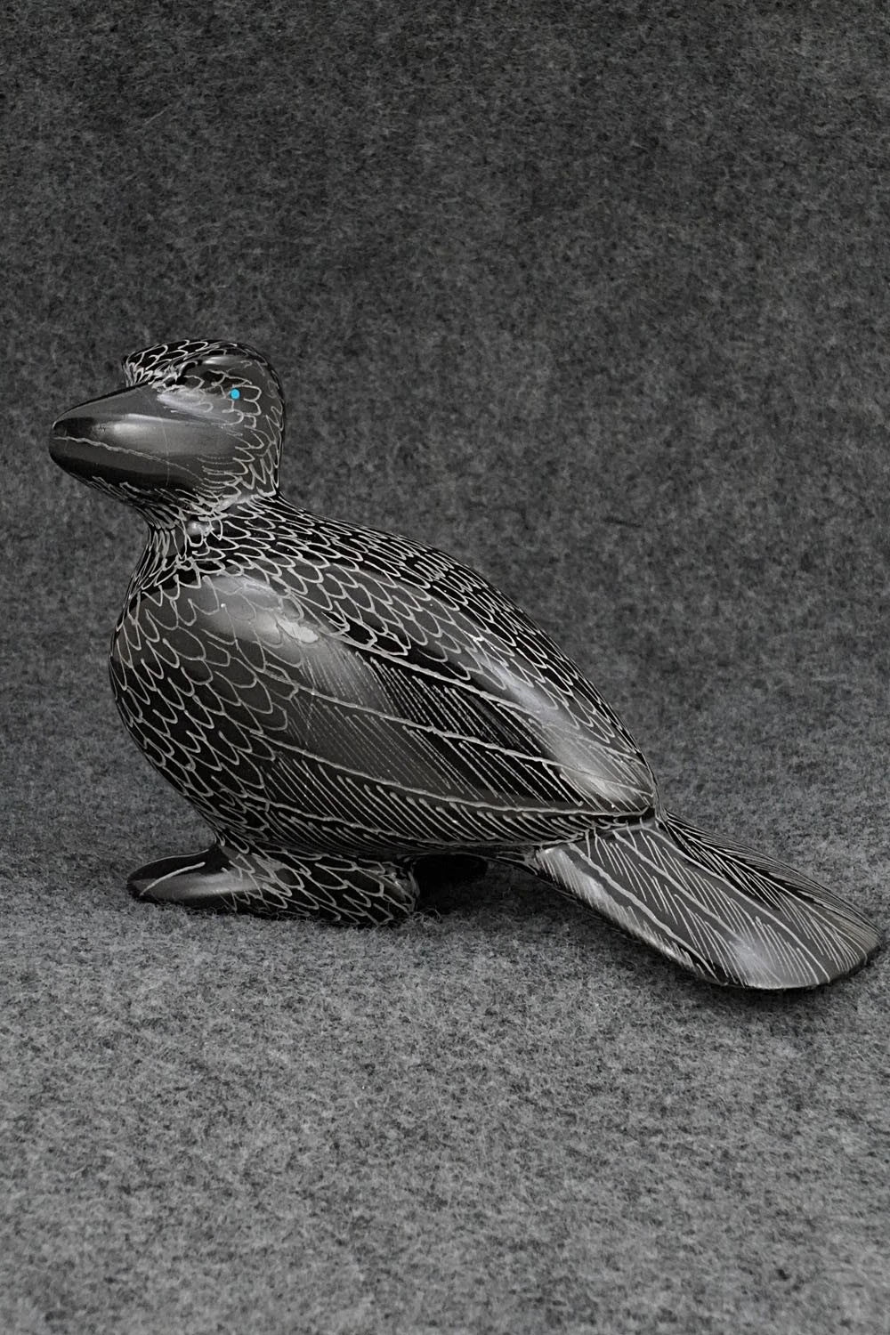 Crow Zuni Fetish Carving - Nelson Yatsattie