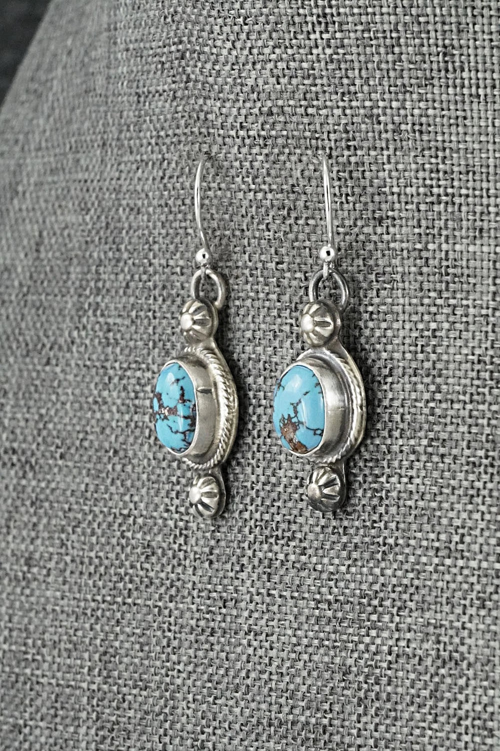Turquoise & Sterling Silver Necklace and Earrings Set - Kathleen Livingston