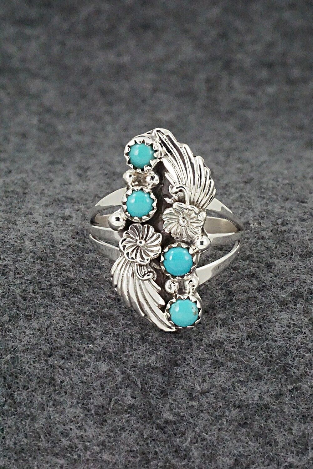 Turquoise & Sterling Silver Ring - Alice Rose Saunders - Size 8.5