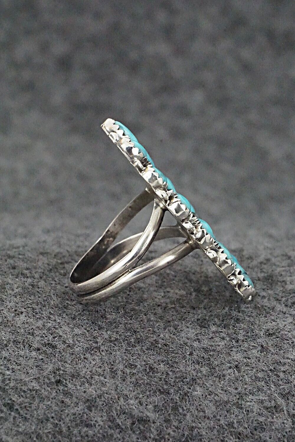 Turquoise & Sterling Silver Ring - Zeita Begay - Size 7.5