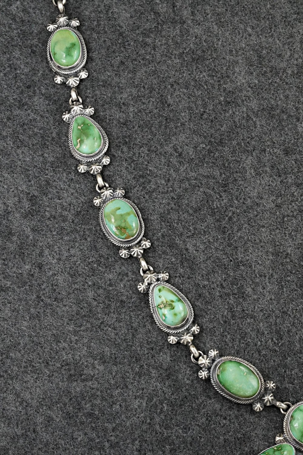 Turquoise & Sterling Silver Necklace and Earrings Set - Darrin Livingston