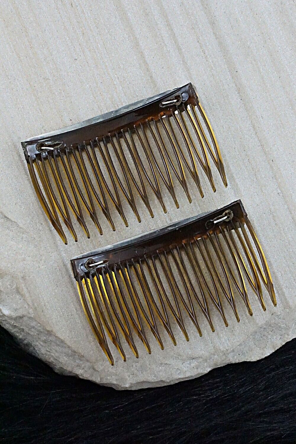 Turquoise & Sterling Silver Hair Combs - Randall Dalgai
