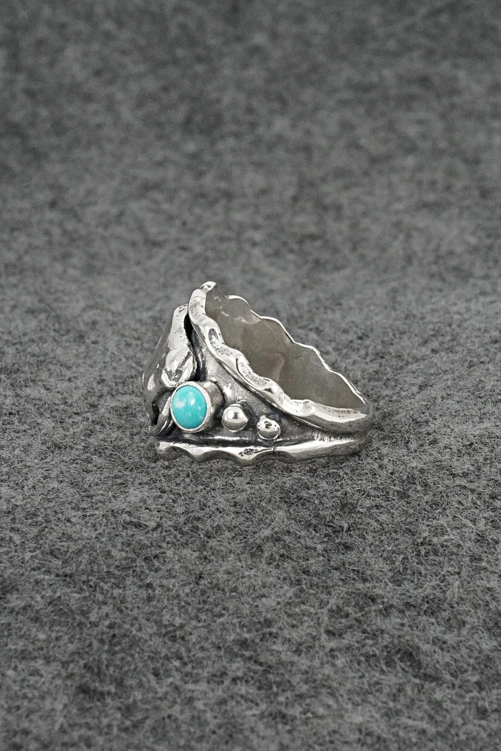 Turquoise & Sterling Silver Ring - Genevieve Francisco - Size 11