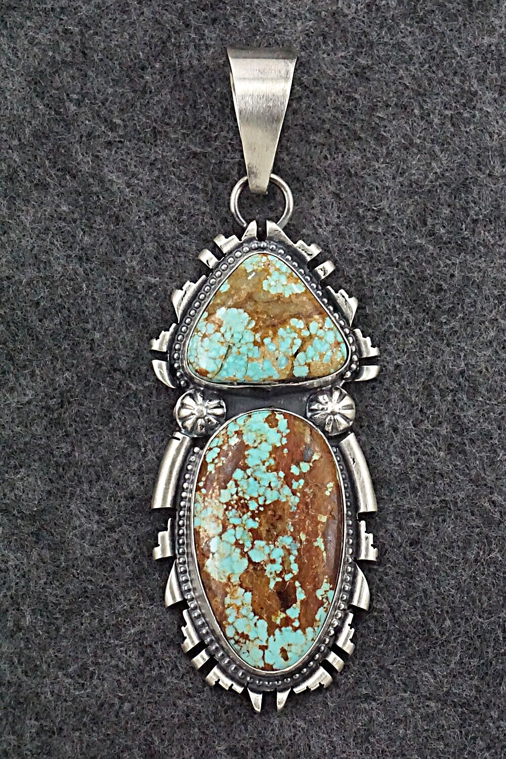 Turquoise & Sterling Silver Pendant - Randy Billy