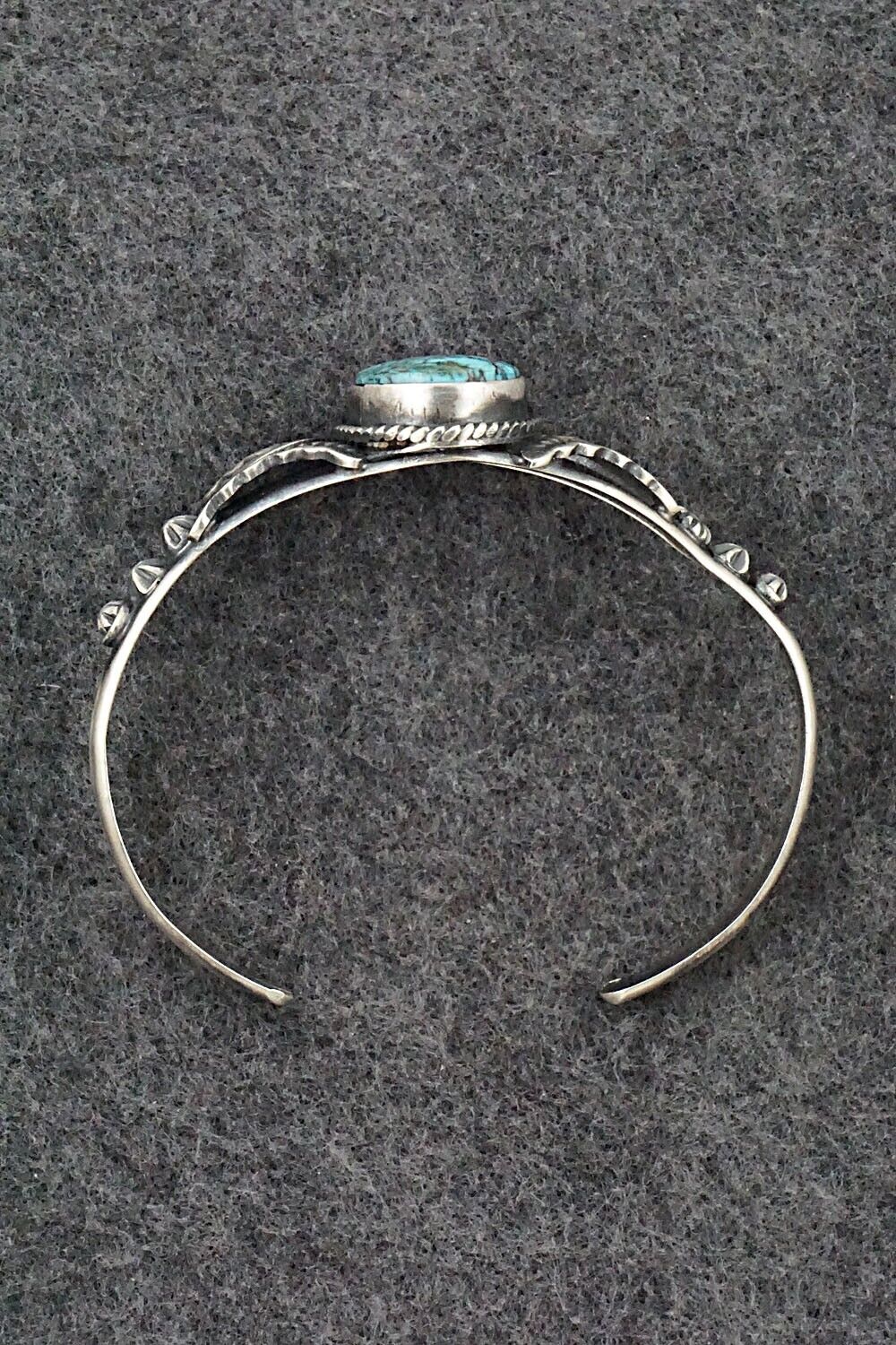 Turquoise & Sterling Silver Bracelet - Gilbert Tom