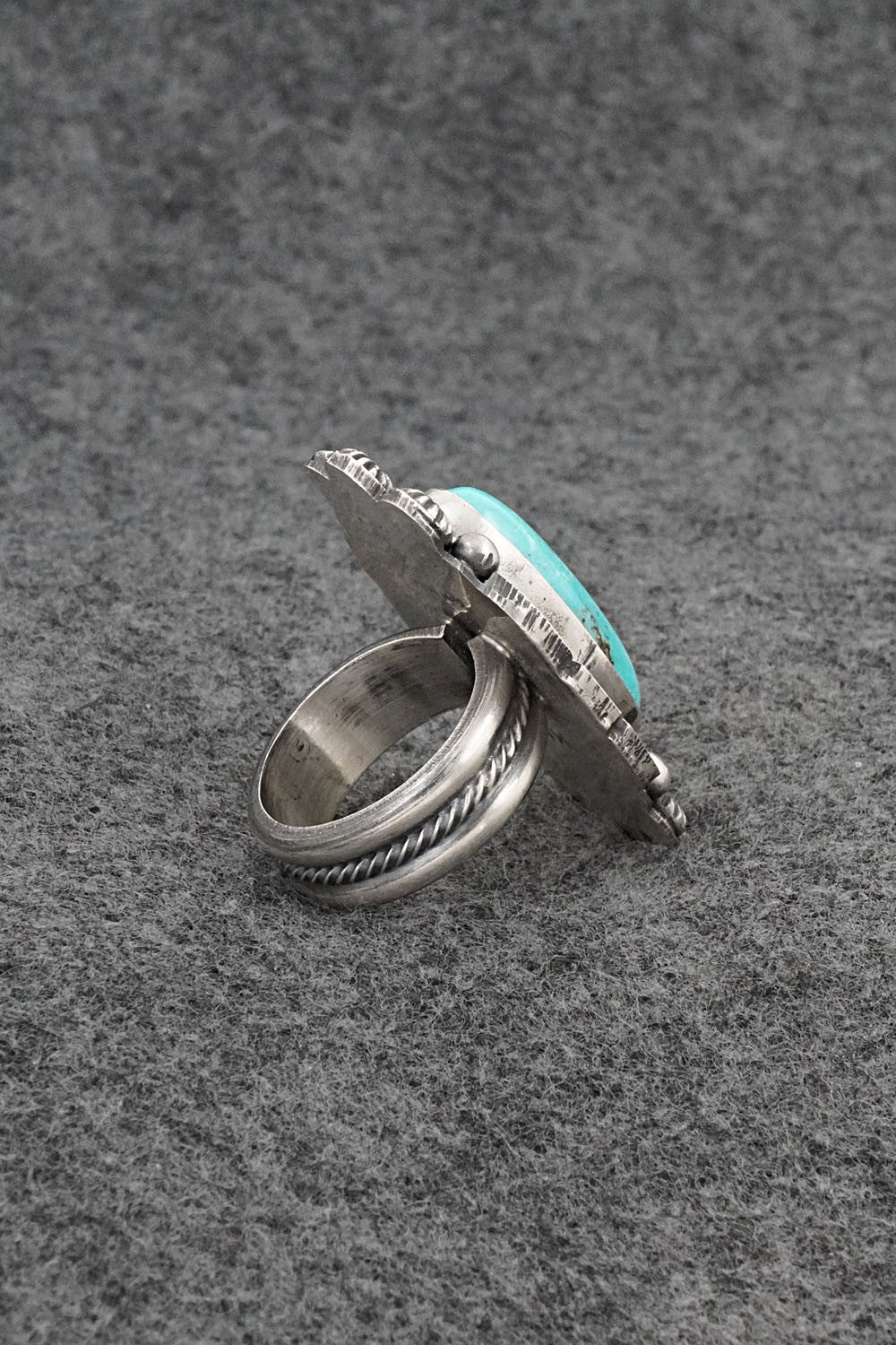 Turquoise & Sterling Silver Ring - Michael Calladitto - Size 7.5