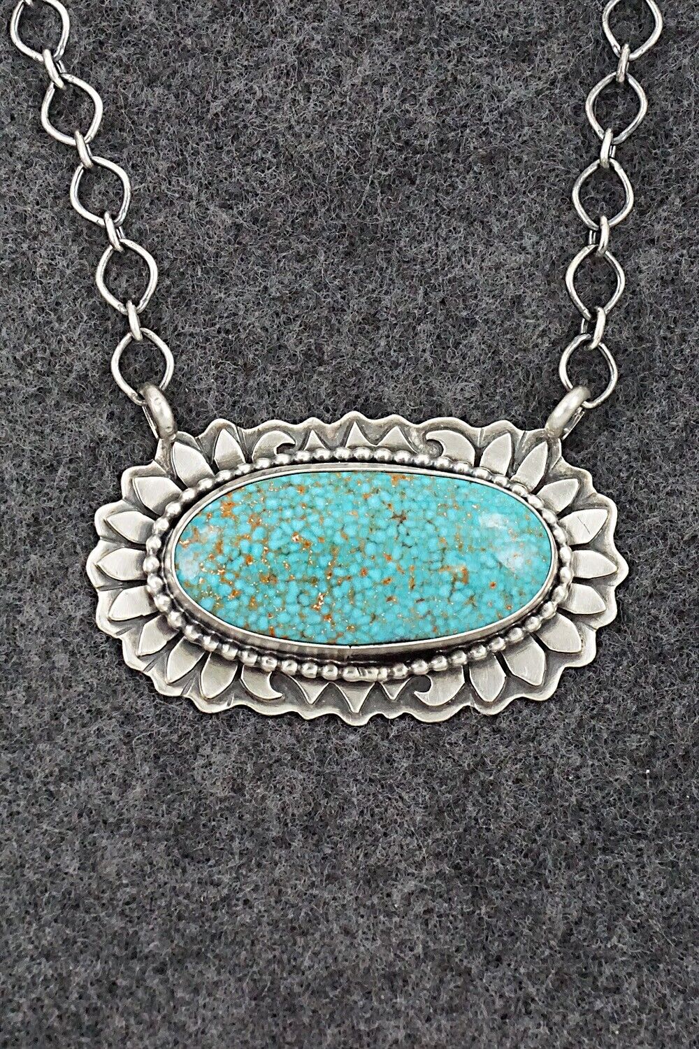 Turquoise & Sterling Silver Necklace - Randy Billy