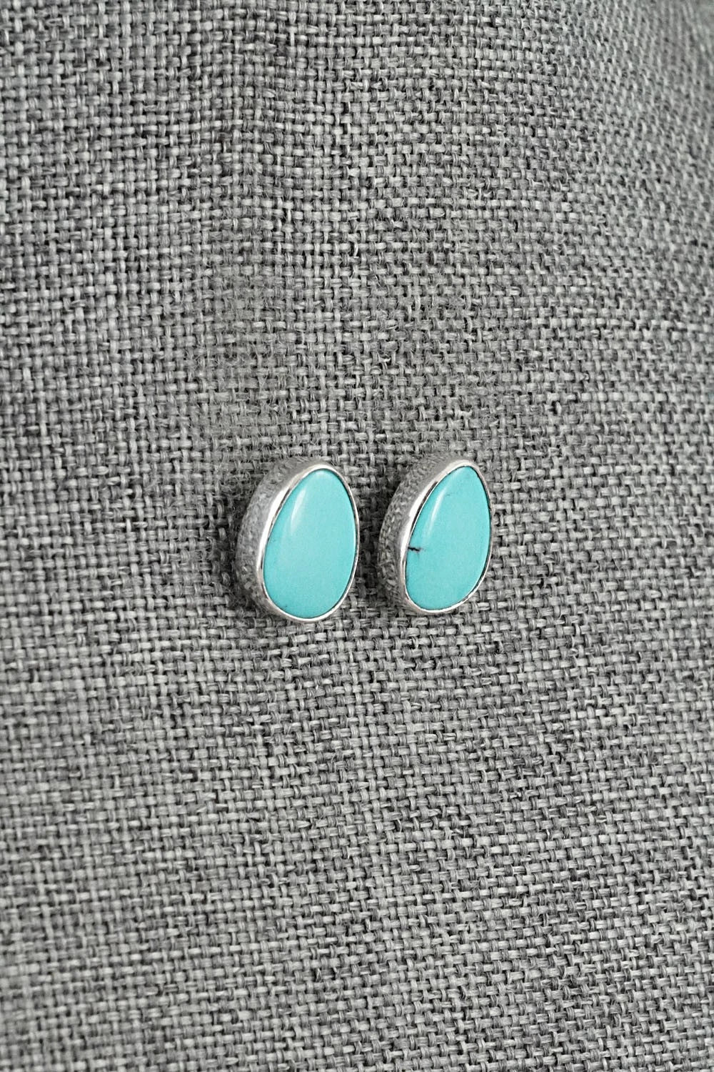 Turquoise & Sterling Silver Earrings - Eugene Gruber