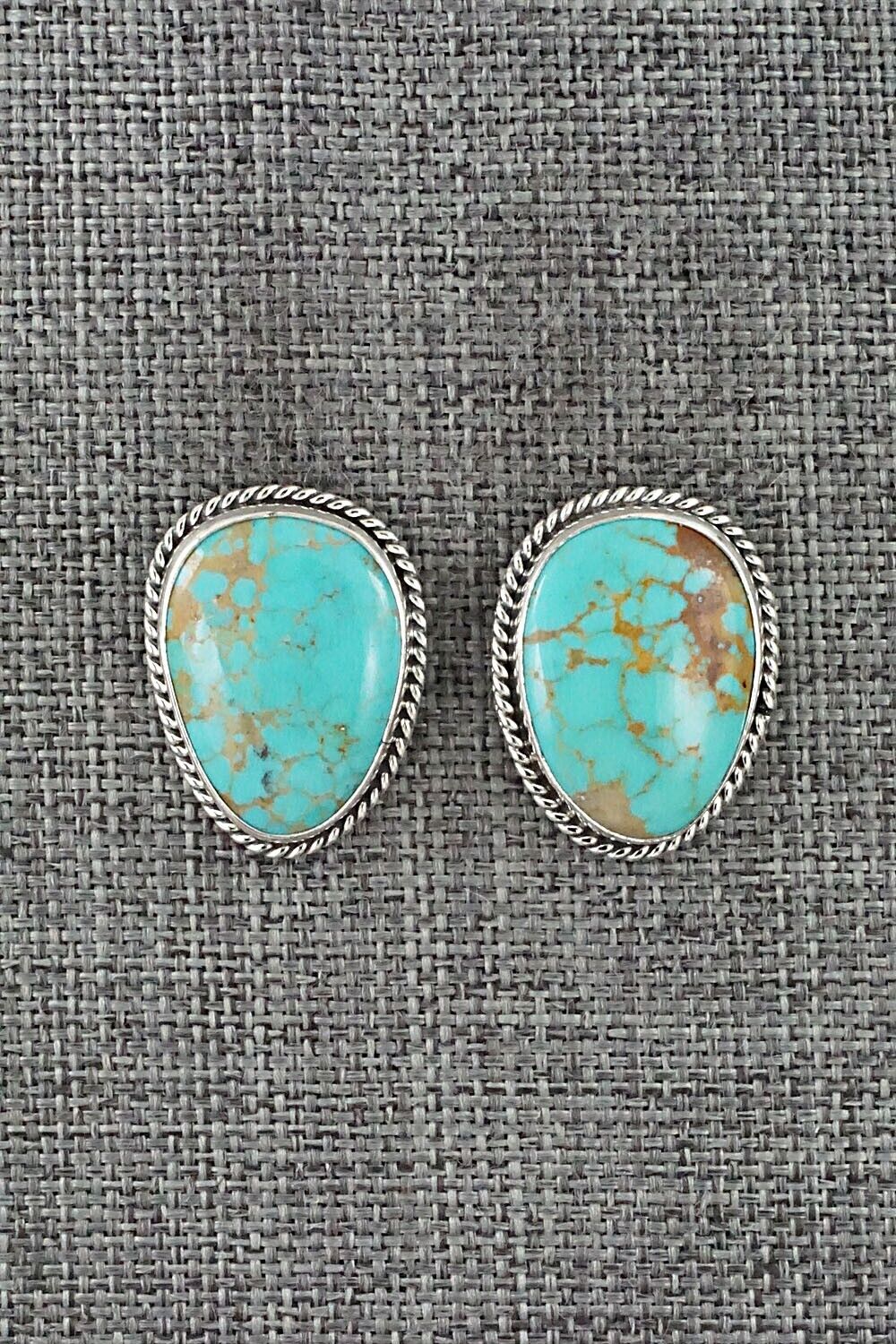 Turquoise & Sterling Silver Earrings - Marco Begaye