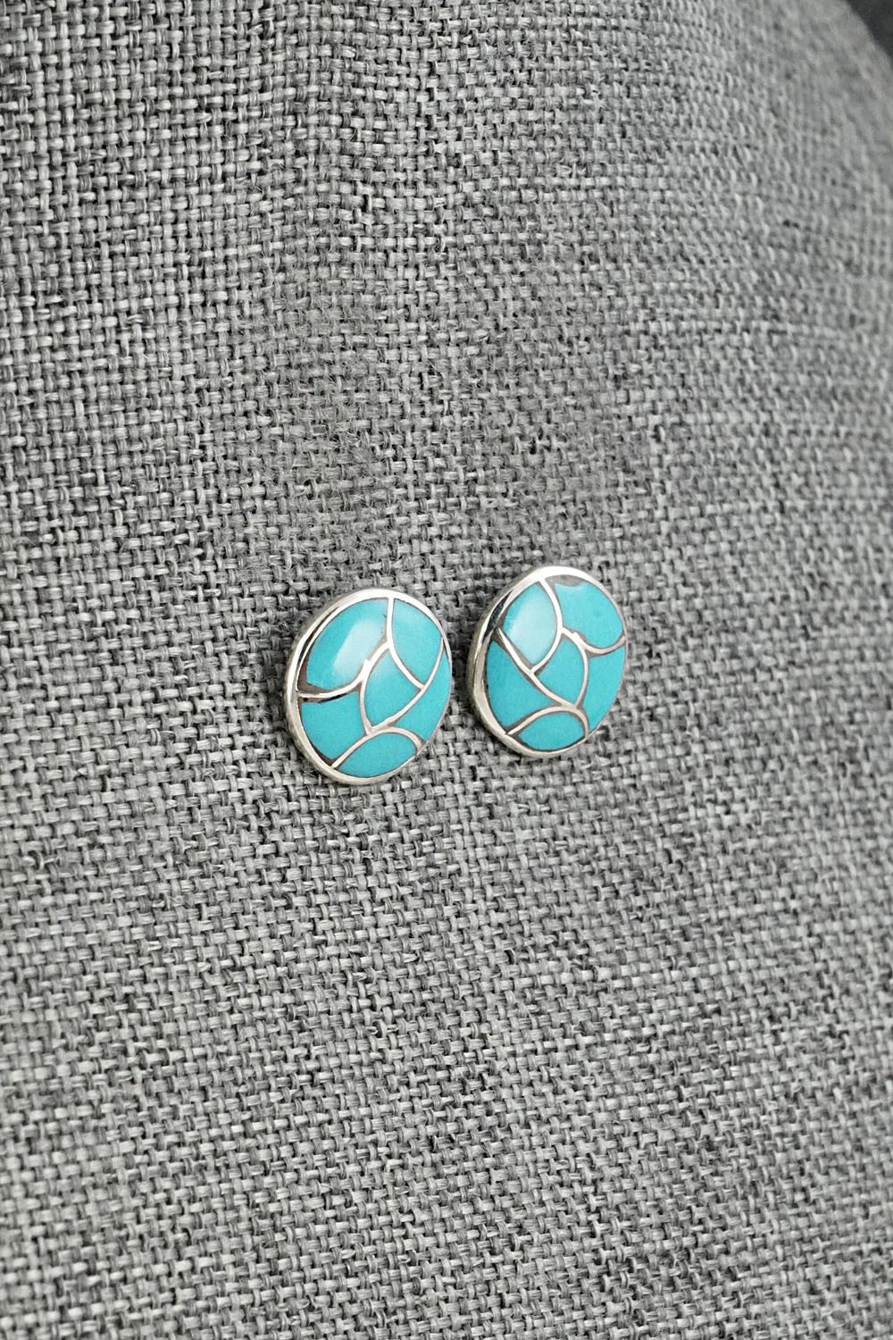 Turquoise & Sterling Silver Earrings - Orena Leekya