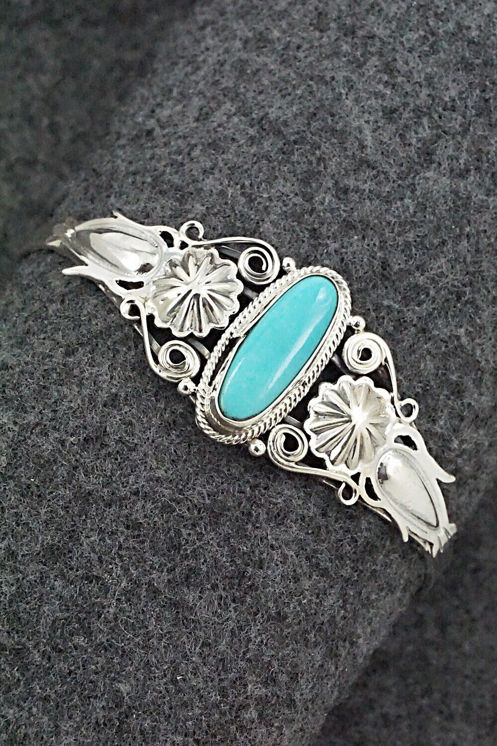 Turquoise and Sterling Silver Bracelet - Andrew Vandever