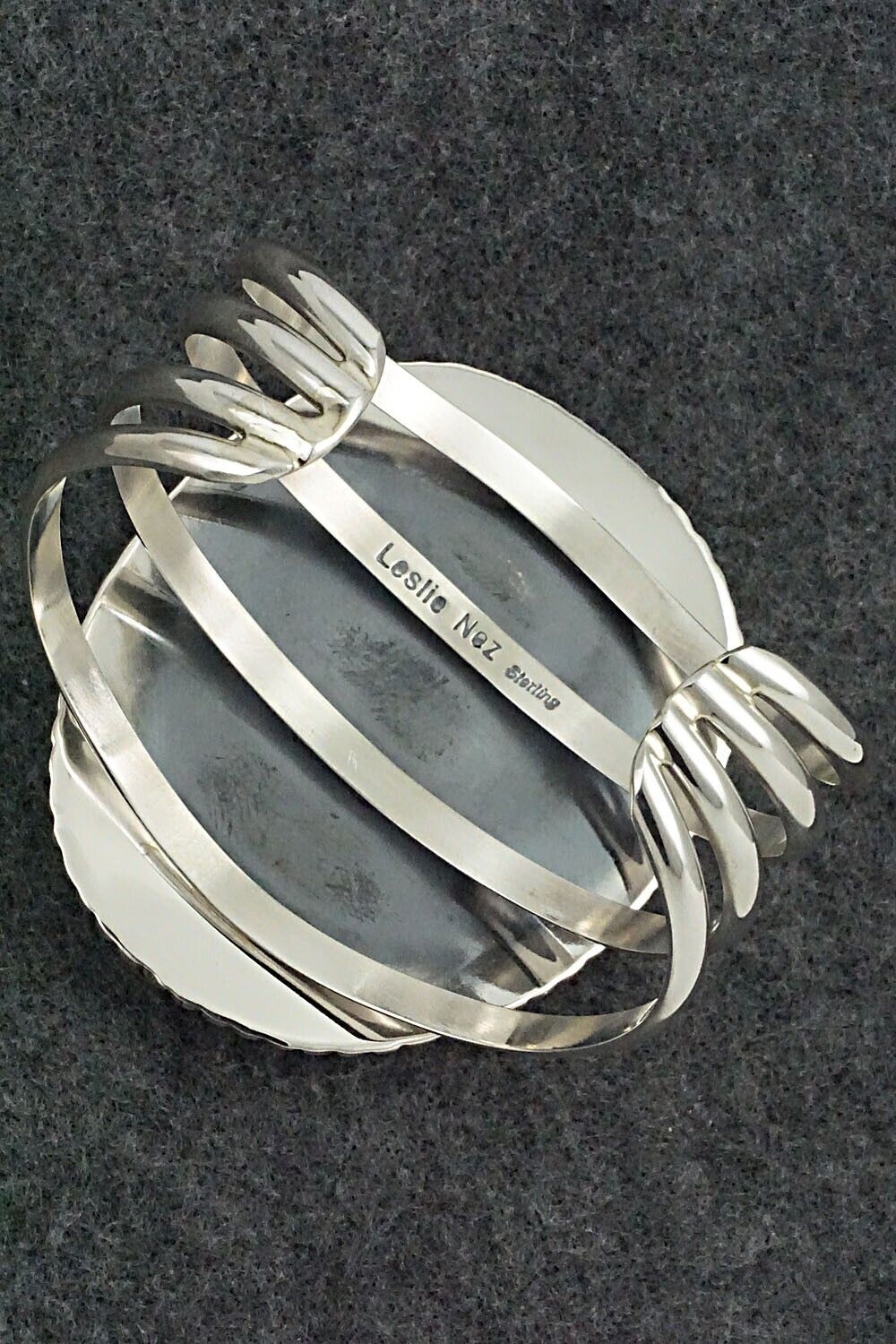Turquoise & Sterling Silver Bracelet - Leslie Nez