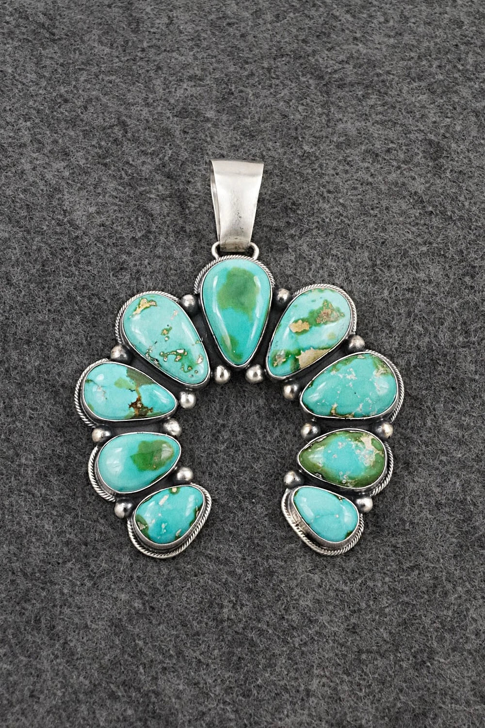 Turquoise & Sterling Silver Pendant - Paul Livingston
