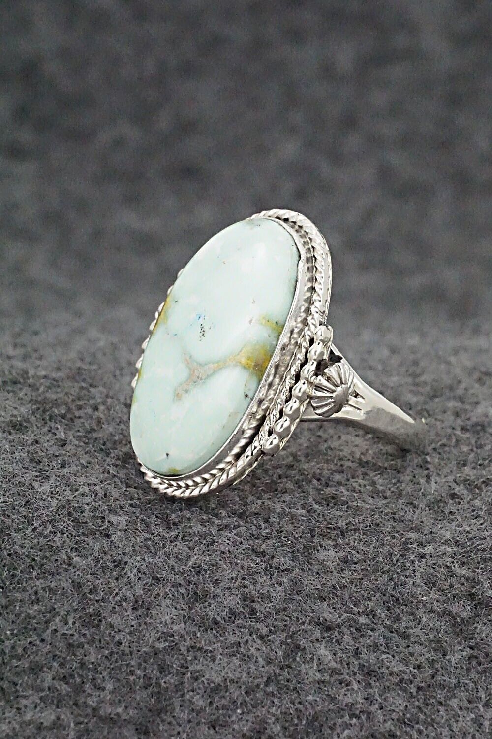 Turquoise & Sterling Silver Ring - Andrew Vandever - Size 8.75