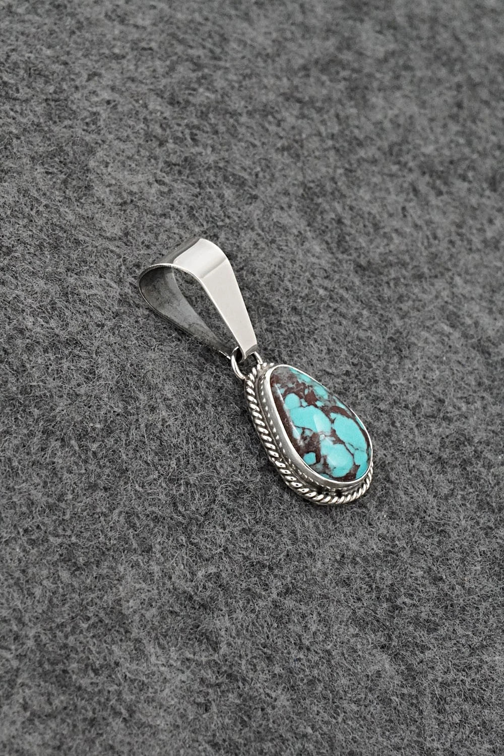 Turquoise & Sterling Silver Pendant - Eugene Gruber