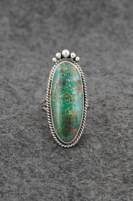 Turquoise & Sterling Silver Ring - Eugene Gruber - Size 10