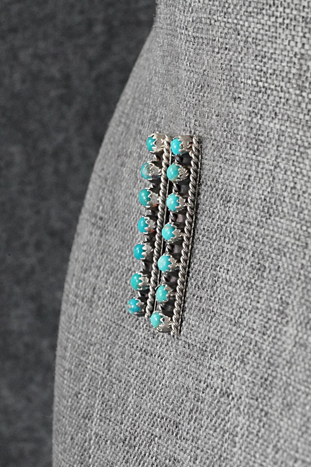 Turquoise & Sterling Silver Earrings - Dominic Duboise