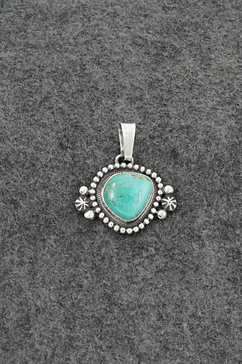 Turquoise & Sterling Silver Pendant - Darrin Livingston