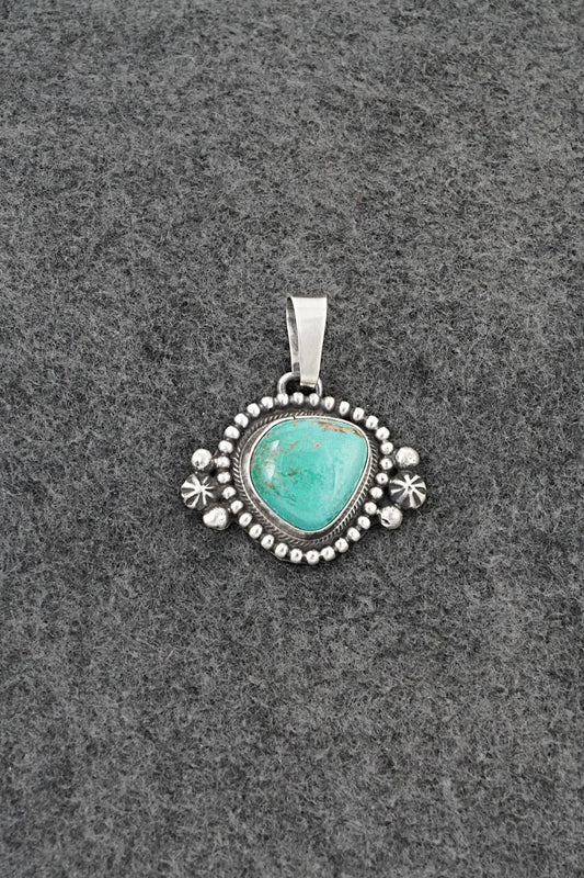 Turquoise & Sterling Silver Pendant - Darrin Livingston