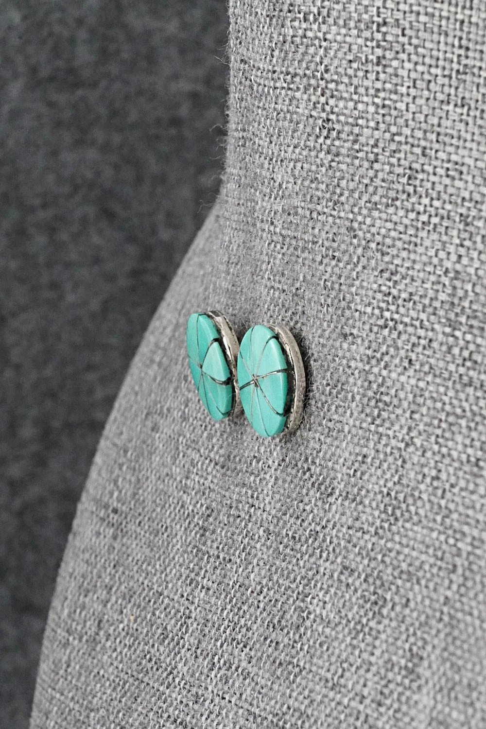 Turquoise & Sterling Silver Earrings - Johnson Laweka