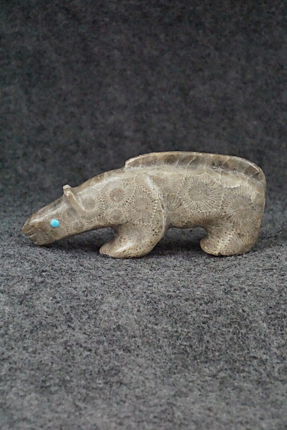 Mountain Lion Zuni Fetish Carving - Ronnie Lunasee