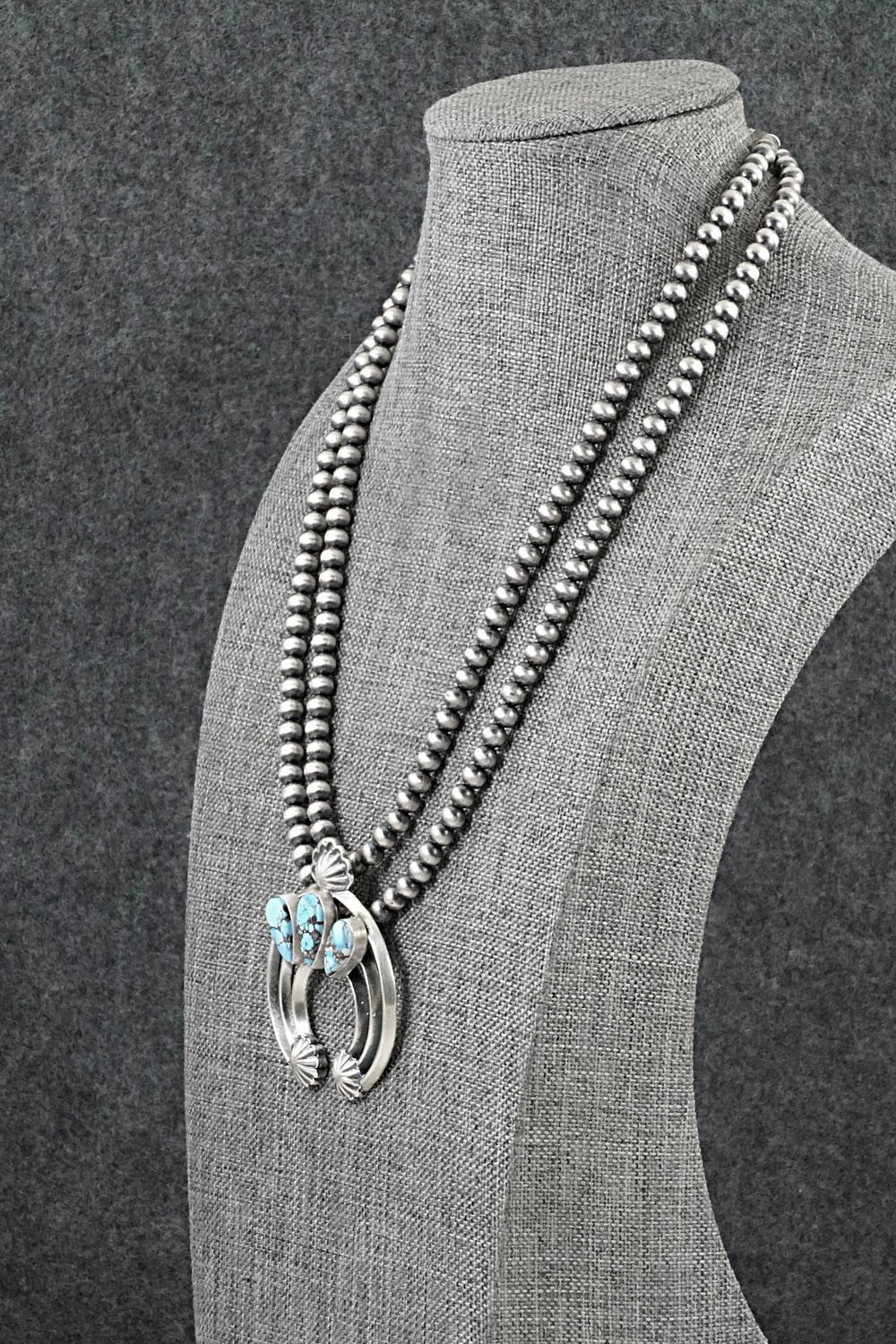 Turquoise & Sterling Silver Necklace - Davey Morgan
