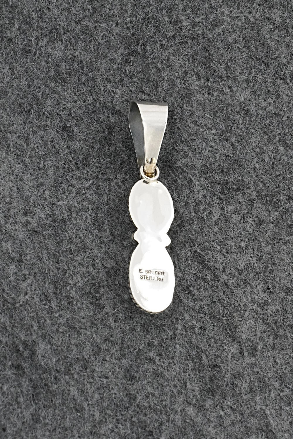Turquoise & Sterling Silver Pendant - Eugene Gruber