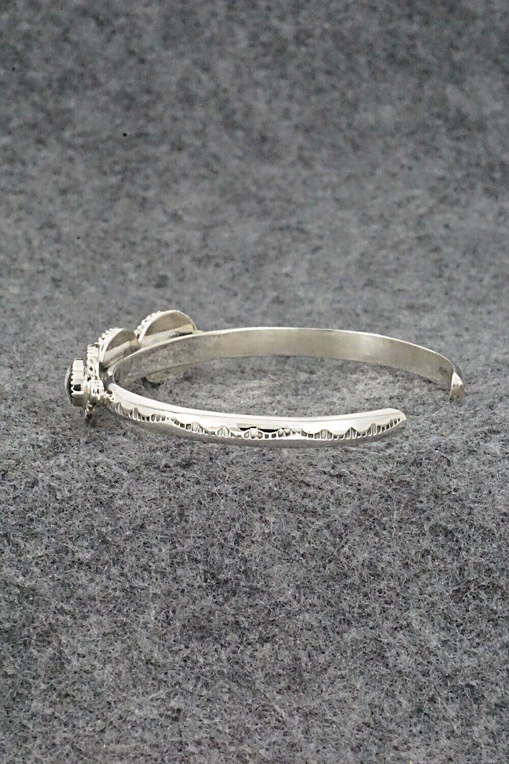 White Buffalo & Sterling Silver Bracelet - Elaine Tahe & Gilbert Smith
