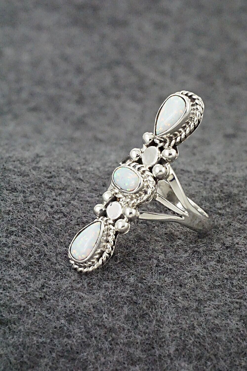 Opalite & Sterling Silver Ring - Andrew Vandever - Size 7