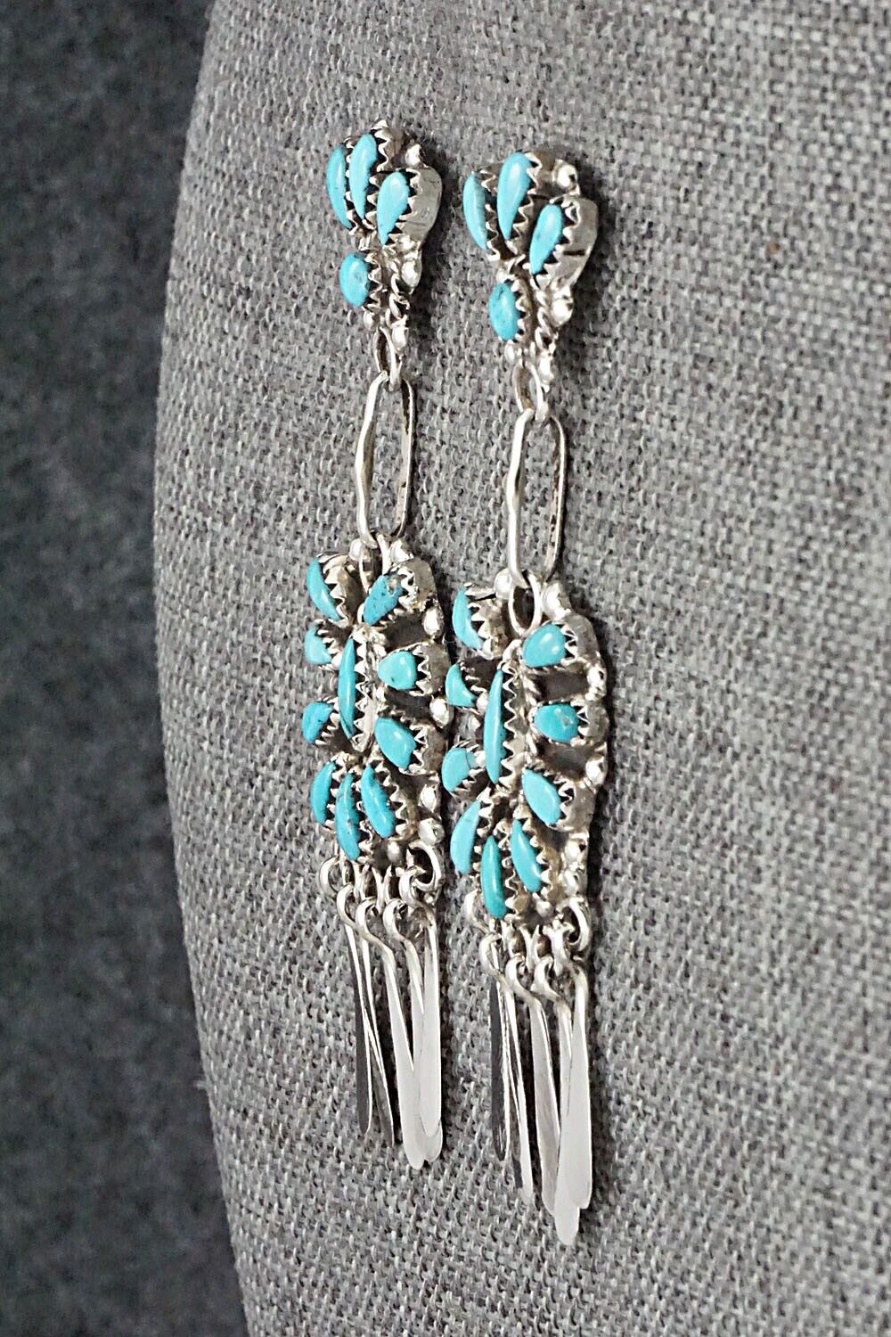 Turquoise & Sterling Silver Earrings - Alvarina Othole