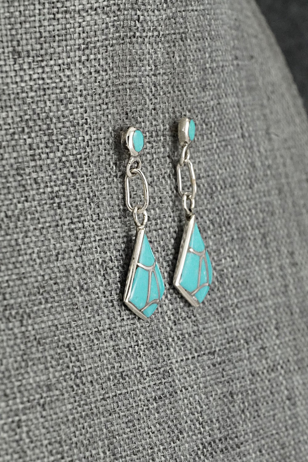 Turquoise & Sterling Silver Earrings - Orena Leekya