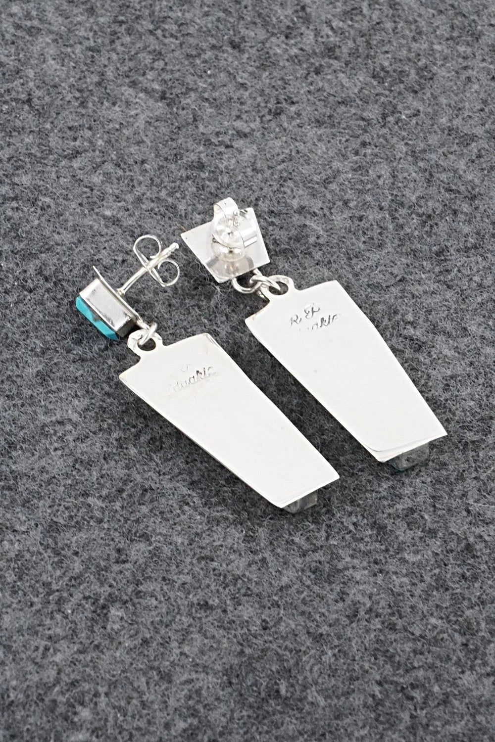 Multi-Stone & Sterling Silver Inlay Earrings - Rayland Edaakie