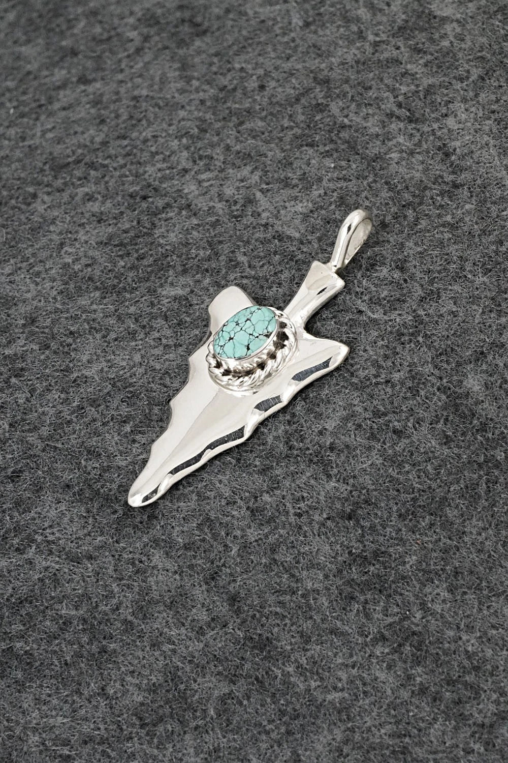 Turquoise & Sterling Silver Pendant - Joseph Martinez