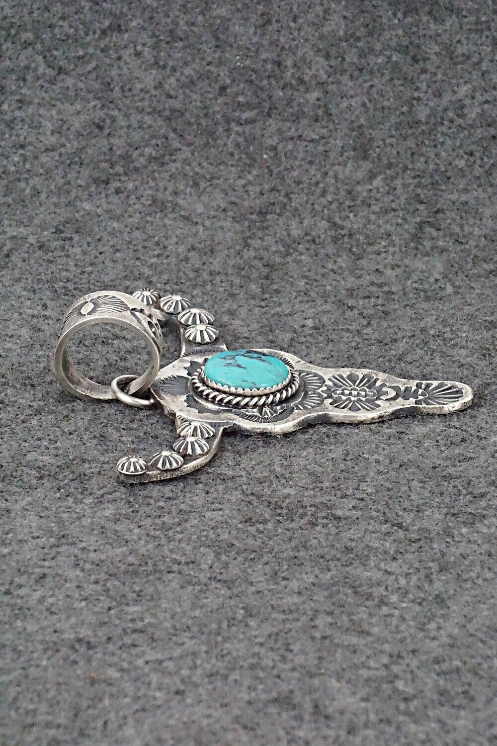 Turquoise & Sterling Silver Pendant - Kevin Billah