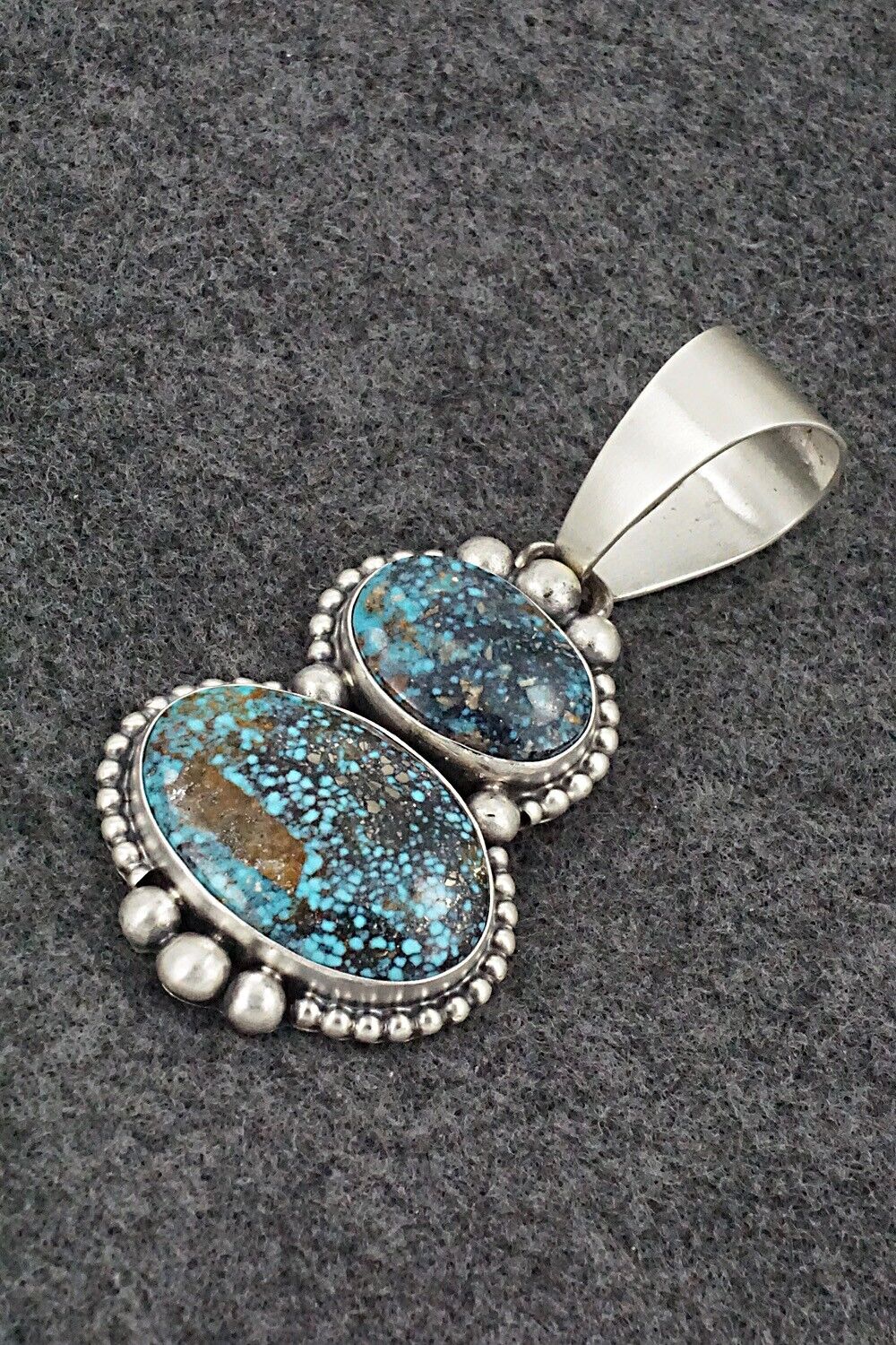 Turquoise & Sterling Silver Pendant - Darrin Livingston