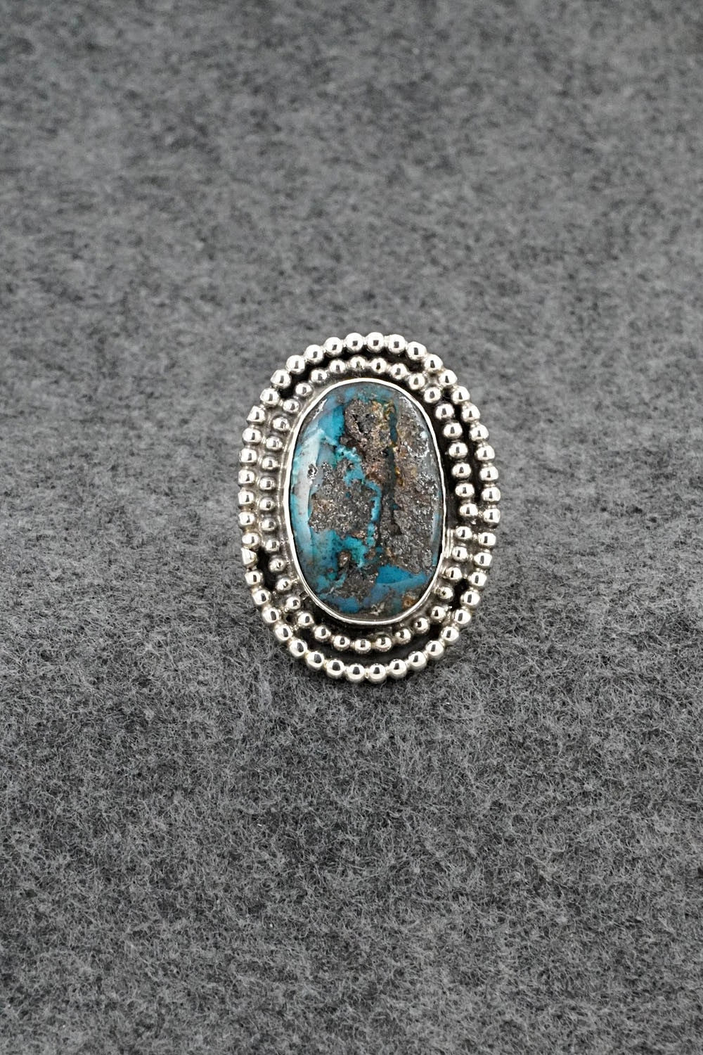 Turquoise & Sterling Silver Ring - Delbert Arviso - Size 8.5