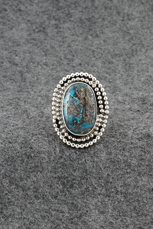 Turquoise & Sterling Silver Ring - Delbert Arviso - Size 8.5