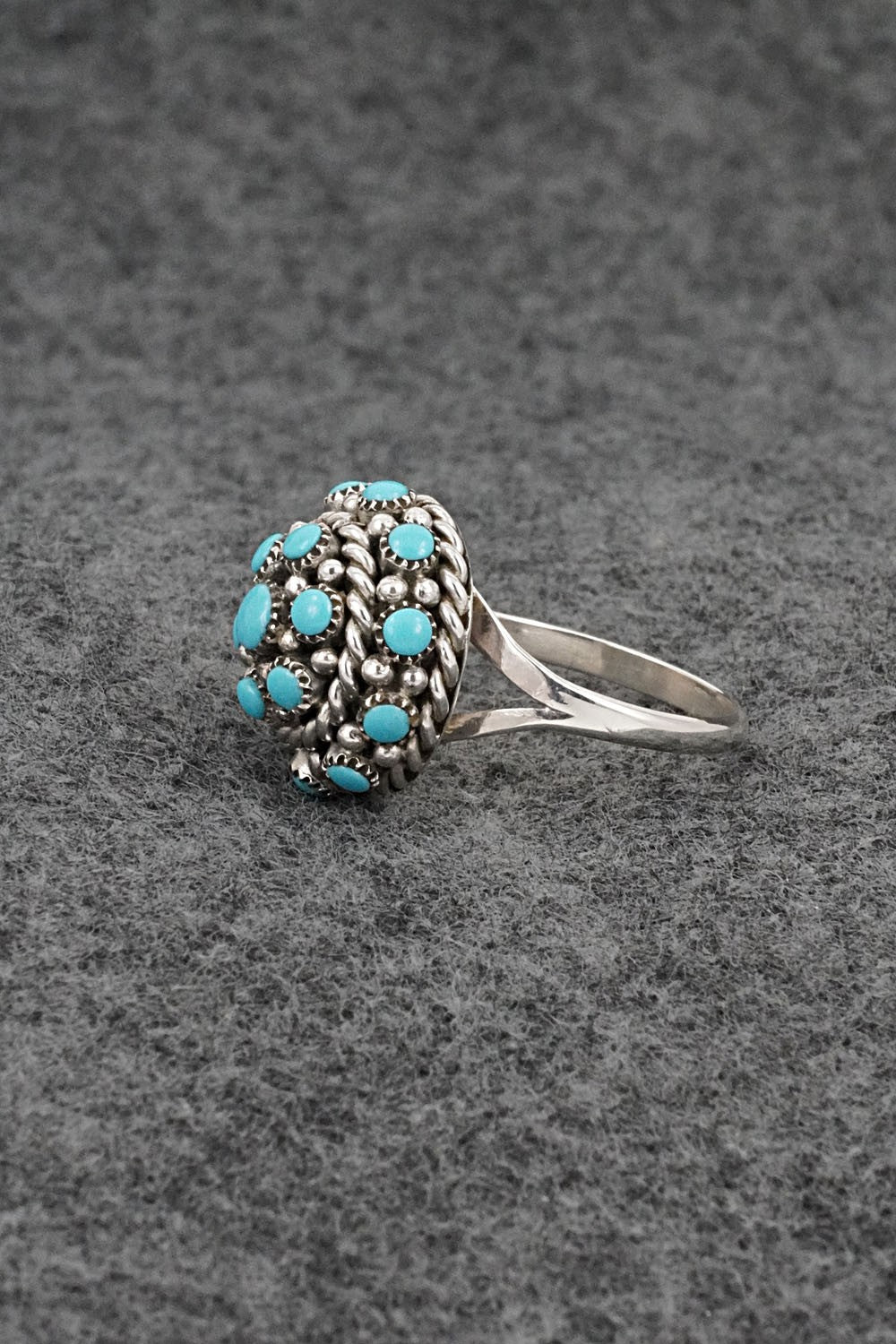 Turquoise & Sterling Silver Ring - Dickie Charley - Size 7.25