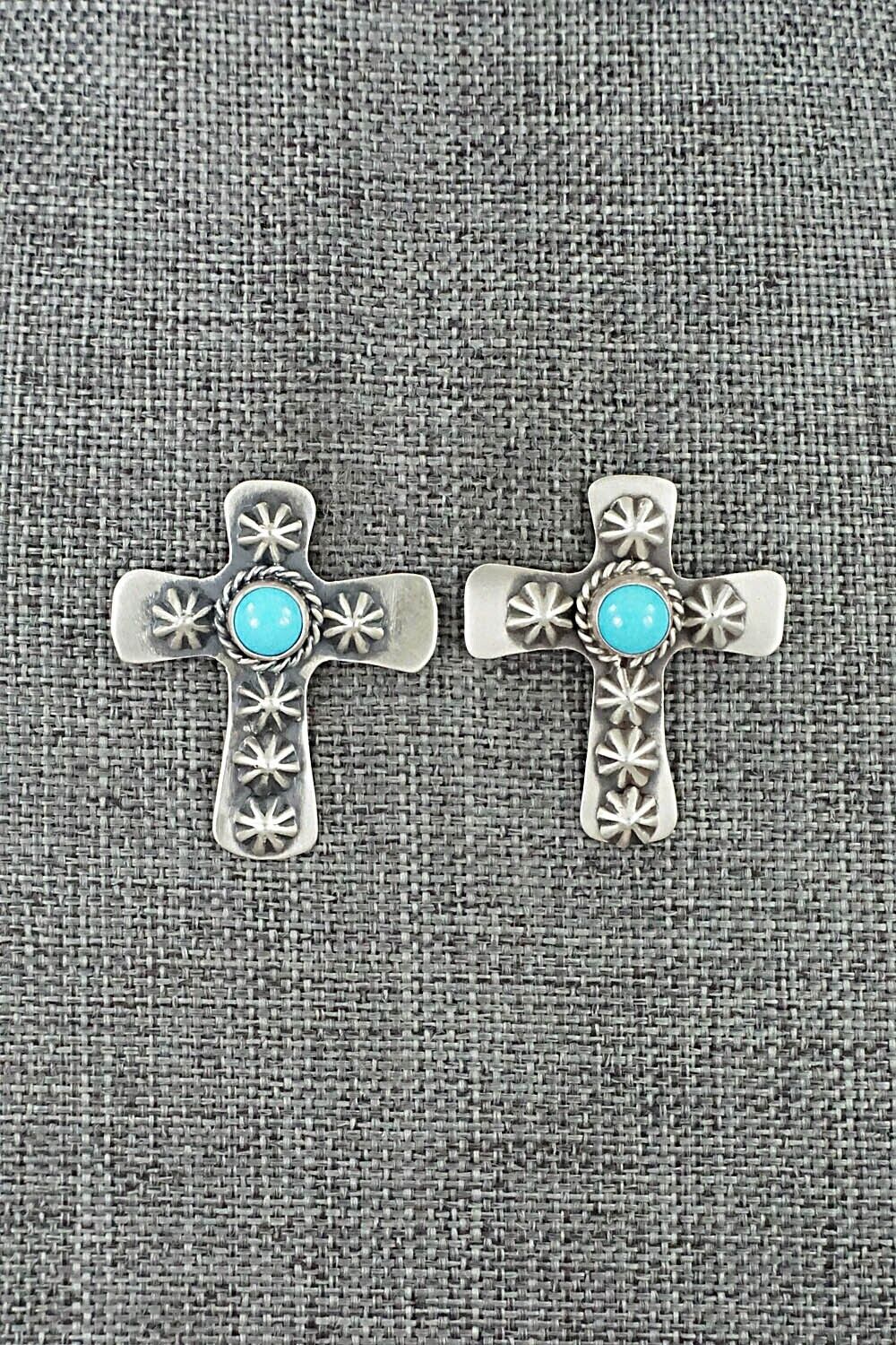 Turquoise & Sterling Silver Earrings - Annie Spencer