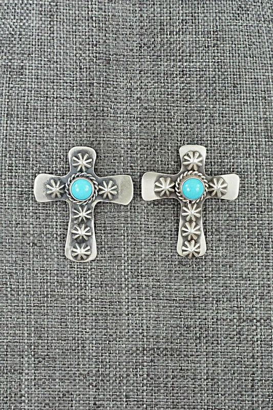 Turquoise & Sterling Silver Earrings - Annie Spencer