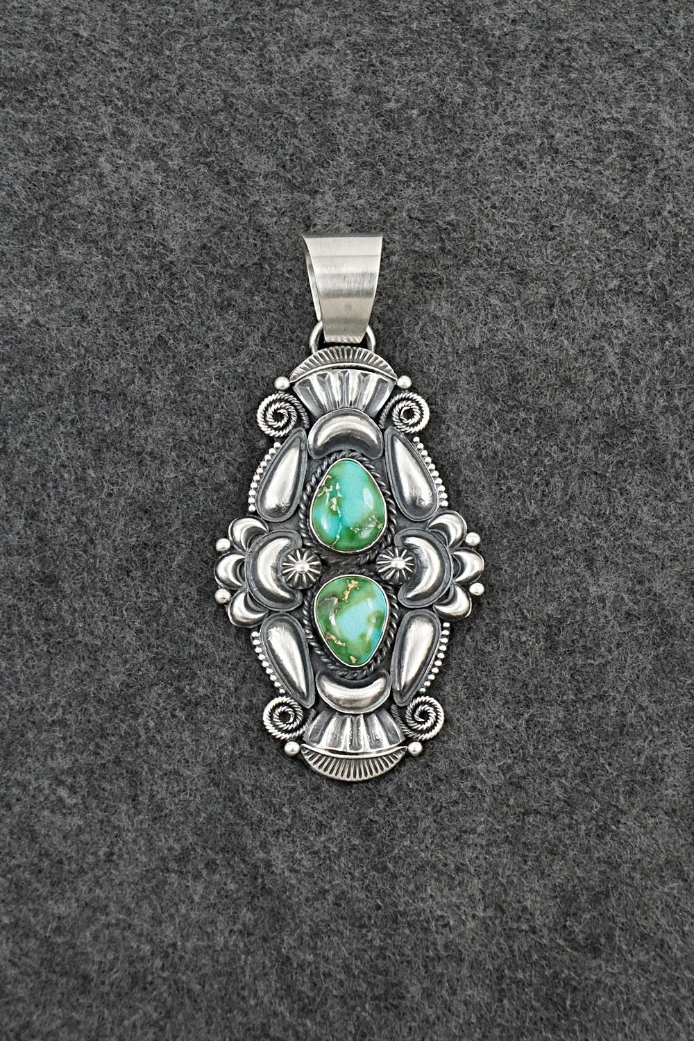 Turquoise and Sterling Silver Pendant - Derrick Gordon