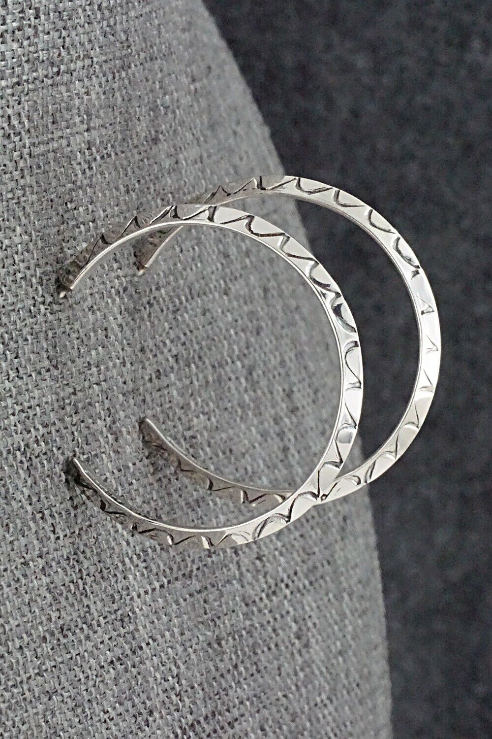 Sterling Silver Hoop Earrings - Elaine Tahe