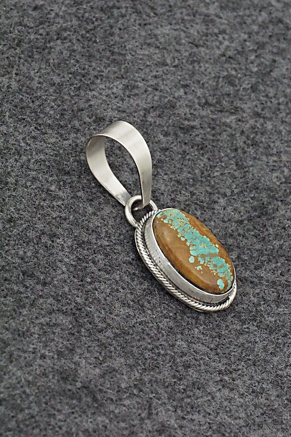 Turquoise & Sterling Silver Pendant - Randy Billy