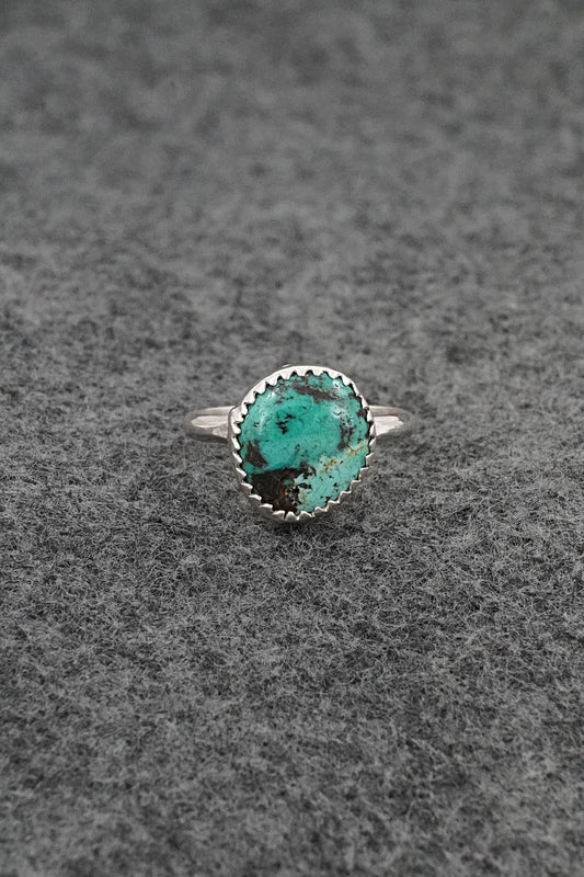 Turquoise & Sterling Silver Ring - Darius Arviso - Size 6.25