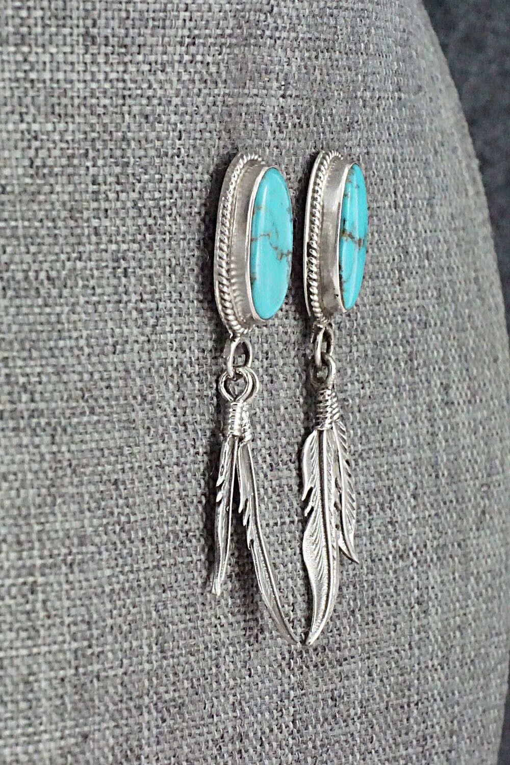 Turquoise and Sterling Silver Earrings - Sharon McCarthy