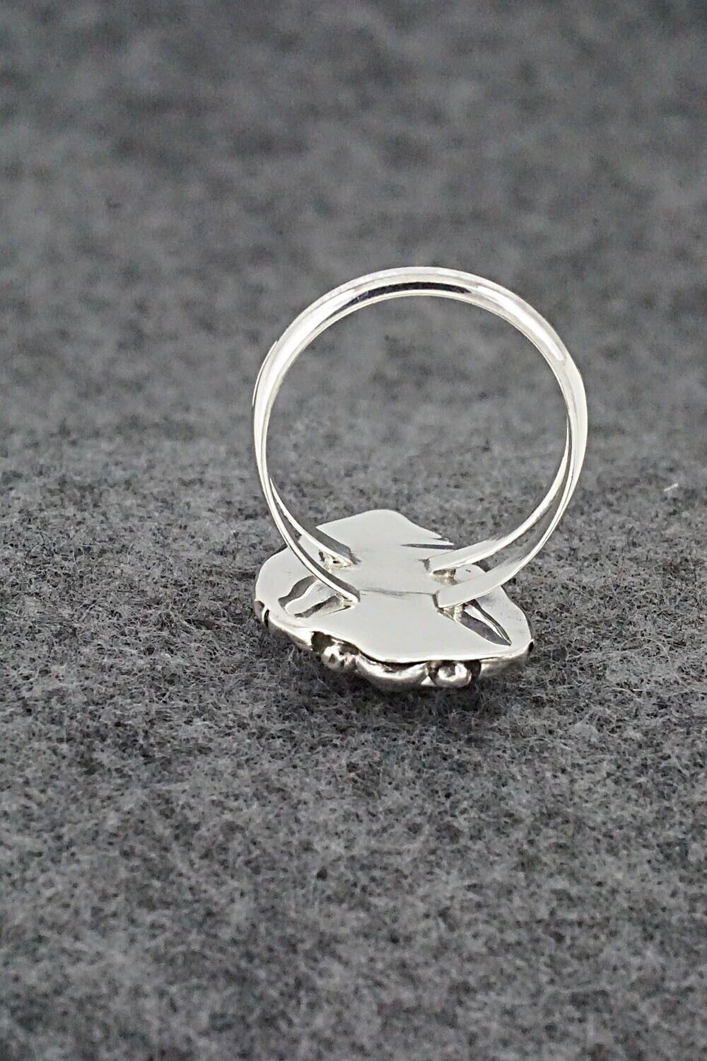 Multi-Stone & Sterling Silver Inlay Ring - James Manygoats - Size 6.25