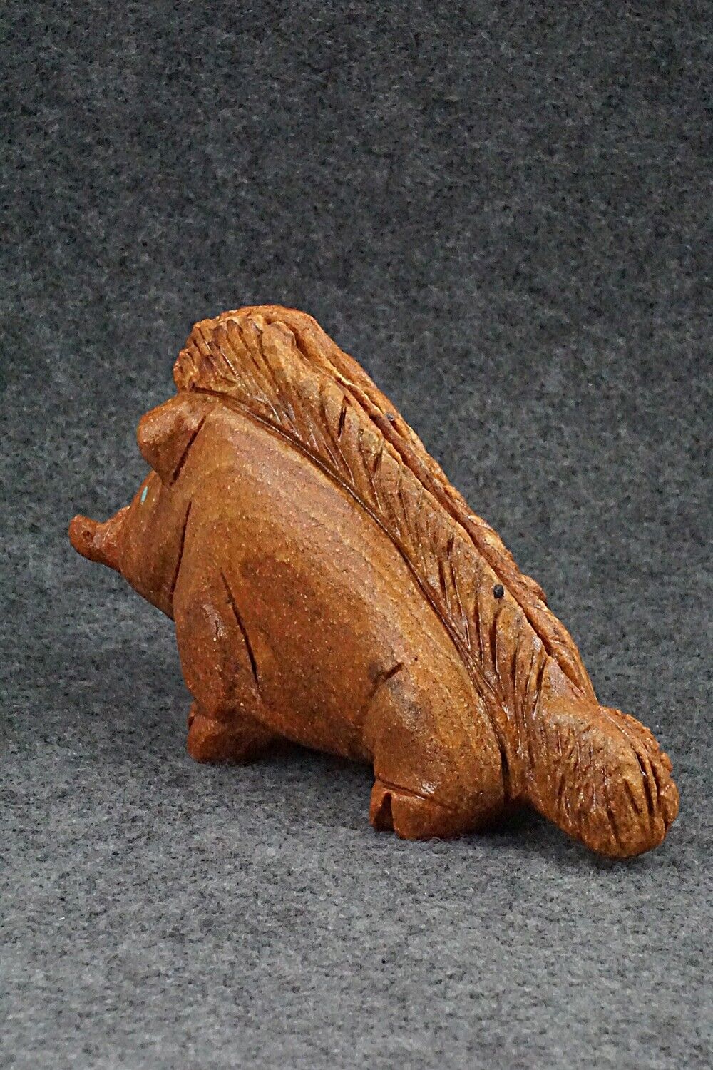 Razorback Hog Zuni Fetish Carving - Louise Ponchuella